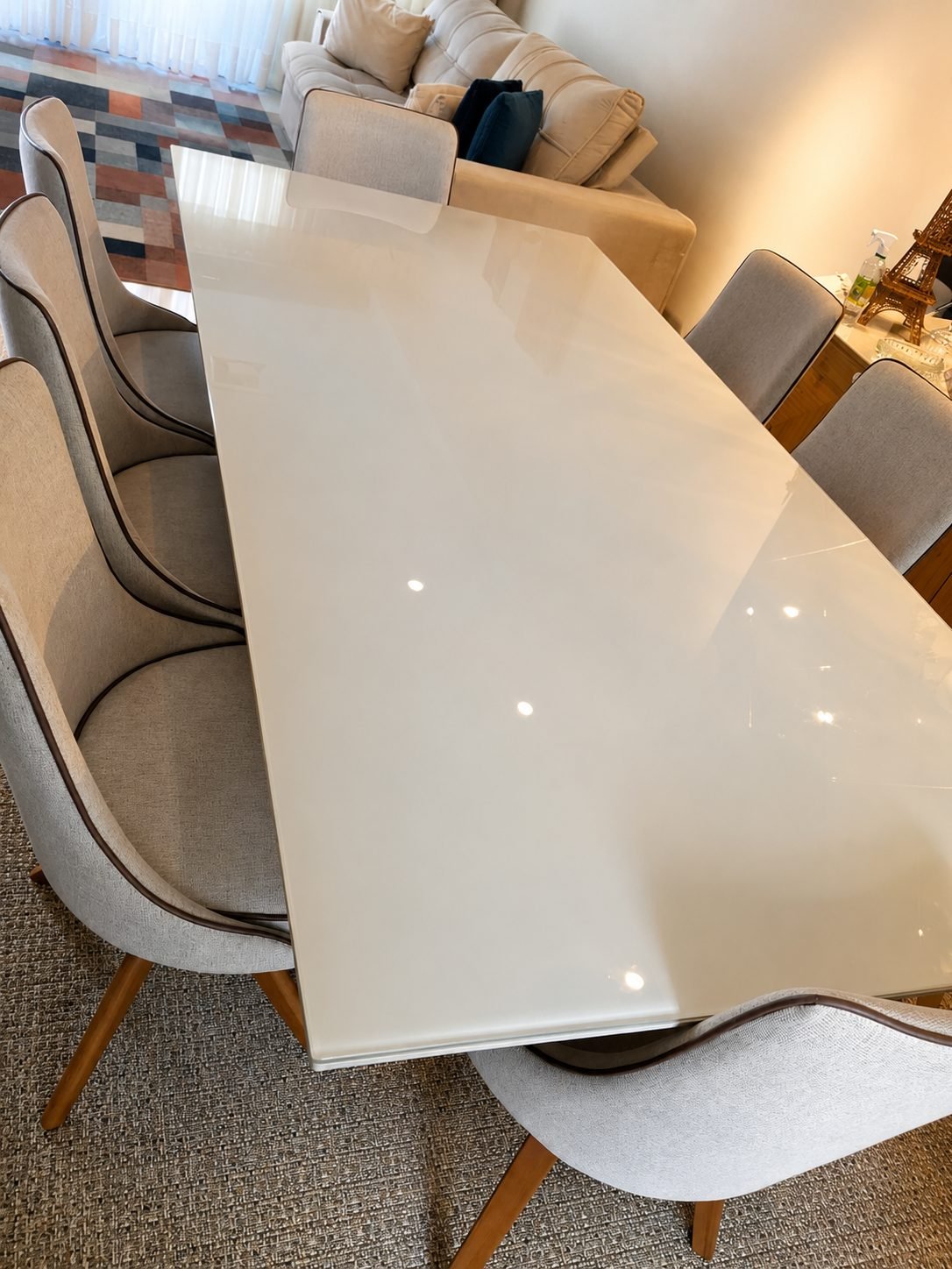 Tampo de mesa em vidro temperado